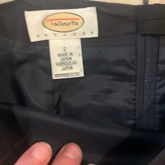 Talbots Petites Navy Striped Pencil Skirt size 2P - Picture 3 of 4